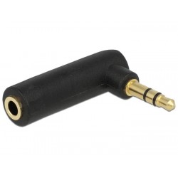 DELOCK 65364 ADAPTER JACK 3.5 STEREO PLUG GOLD CORNER M/F ΓΩΝΙΑΚΟ ΒΥΣΜΑ ΗΧΟΥ ΣΤΕΡΕΟ J031