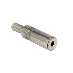 DELOCK 65535 ADAPTER JACK 3.5 STEREO FEMALE PLUG METAL SILVER CHROME ΜΕΤΑΛΙΚΟ ΤΕΛΙΚΟ ΒΥΣΜΑ ΗΧΟΥ ΣΤΕΡΕΟ ΘΥΛΗΚΟ