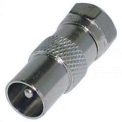 Βύσμα Μεταλλικό Αρσενικό-Αρσενικό Μούφα Adaptor Sattelite TV Cable Metallic F - Coaxial Male-Male FC-029 HLB-3017