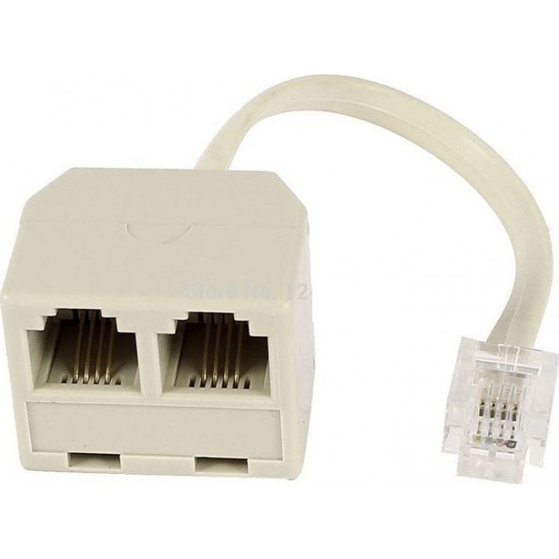 Adapter RJ11 Telephone Splitter 6p4c M-2F 0.20m Μούφα Διακλαδωτής Τηλεφωνικής Γραμμής ADA-T001