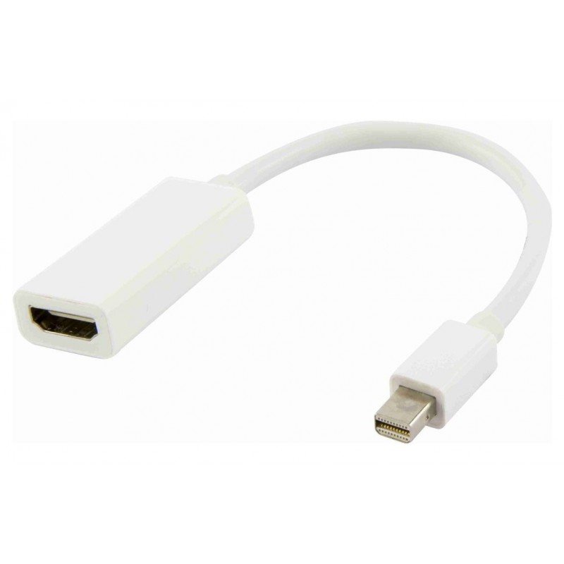 Display Port Mini Male To Display Port Female 20p White 0.2m CAB-DP007