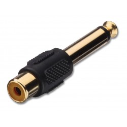 POWERTECH CAB-J027 ADAPTER RCA GOLD FEMALE TO JACK 6.3 MALE MONO ADAPTOR POWERTECH CAB-J027 ADAPTER RCA GOLD FEMALE TO JACK 6.3 MALE MONO ADAPTOR
