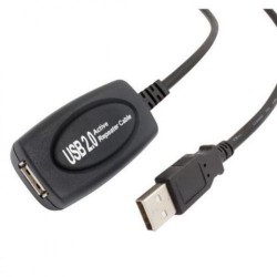 POWERTECH CAB-U039 USB 2.0 A EXTENSION CABLE MALE-FEMALE ACTIVE 5m BLACK POWER TECH CABU039 POWERTECH CAB-U039 USB 2.0 A EXTENSION CABLE MALE-FEMALE ACTIVE 5m BLACK POWER TECH CABU039