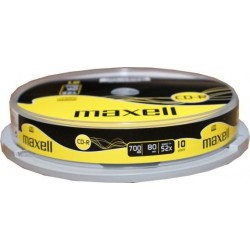CD-R MAXELL 700Mb 52Χ ΚΕΝΑ ΕΓΓΡΑΨΙΜΑ CDR 80" SPINDLE [PACK 10] CD0192