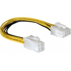 POWER CABLE 0.15m INTERNAL 4 PIN ATX MALE TO 8 PIN ATX FEMALE DELOCK 82405
