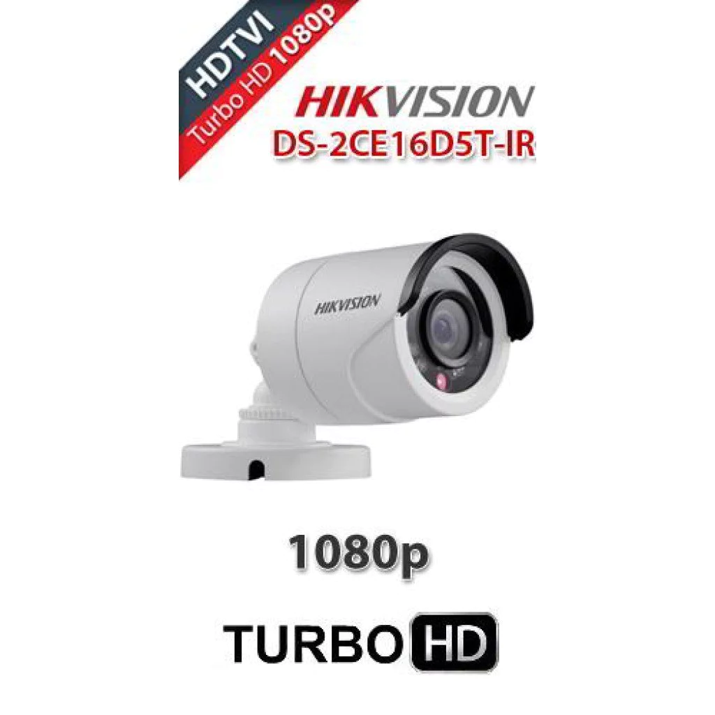 HIKVISION DS-2CE16D5T-IR CAMERA BULLET TURBO HDTVI 3.6mm IR 20m EXTERNAL  1080p OSD ΚΑΜΕΡΑ ΕΞΩΤΕΡΙΚΟΥ ΧΩΡΟΥ - GCTECH