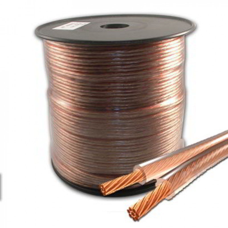 SOUND CABLE TRANSPARENT 100m 2 X 1.5 mm CCA ΚΑΛΩΔΙΟ ΗΧΕΙΩΝ ΔΙΑΦΑΝΕΣ FTT12-005
