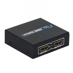 HDMI 1.4 19pin 2 Port Splitter Adapter F/F Gold Multimedia Full HD Διακλαδωτής FTT14-001