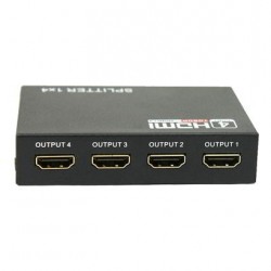 HDMI 1.4 19pin 4 Port Splitter Adapter F/F Gold Multimedia Full HD FTT14-002 Διακλαδωτής 