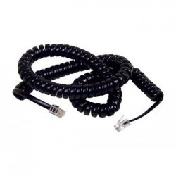 TELEPHONE SET CABLE 3m BLACK SPIRAL ΚΑΛΩΔΙΟ ΤΗΛΕΦΩΝΙΚΗΣ ΣΥΣΚΕΥΗΣ 4P4C FTT3-027