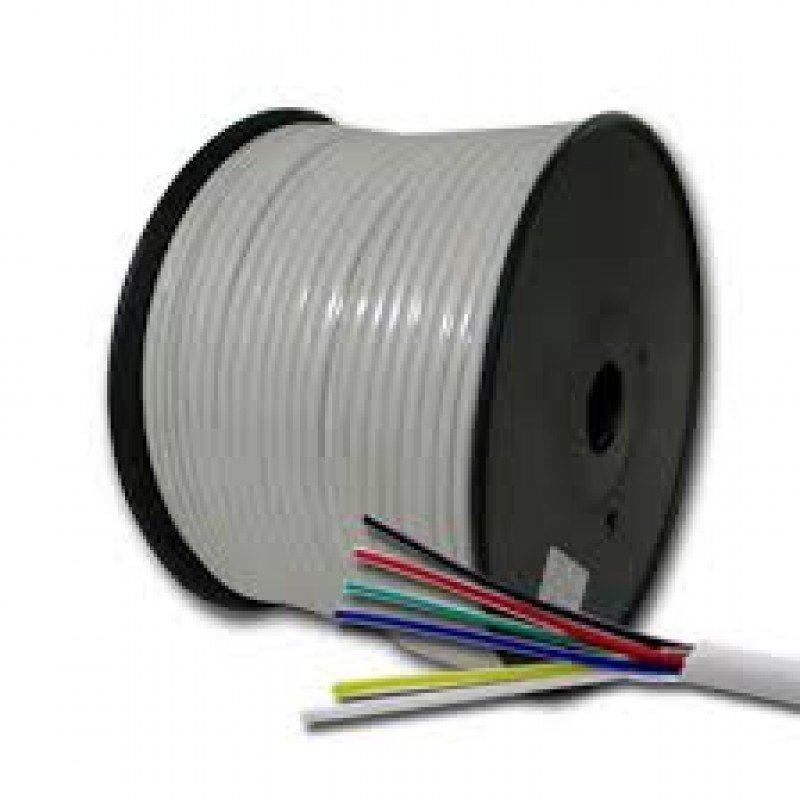 ALARM CABLE WHITE 1m 8 X 0.22 mm ΚΑΛΩΔΙΟ ΣΥΝΑΓΕΡΜΟΥ ΛΕΥΚΟ FTT8-004