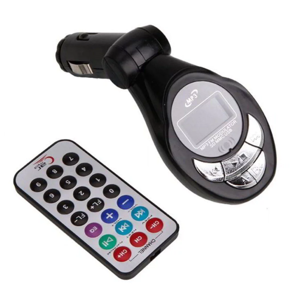 SETTY GSM016486 CAR POWERED FM TRANSMITTER WITH REMOTE MP3 PLAYER USB 2
