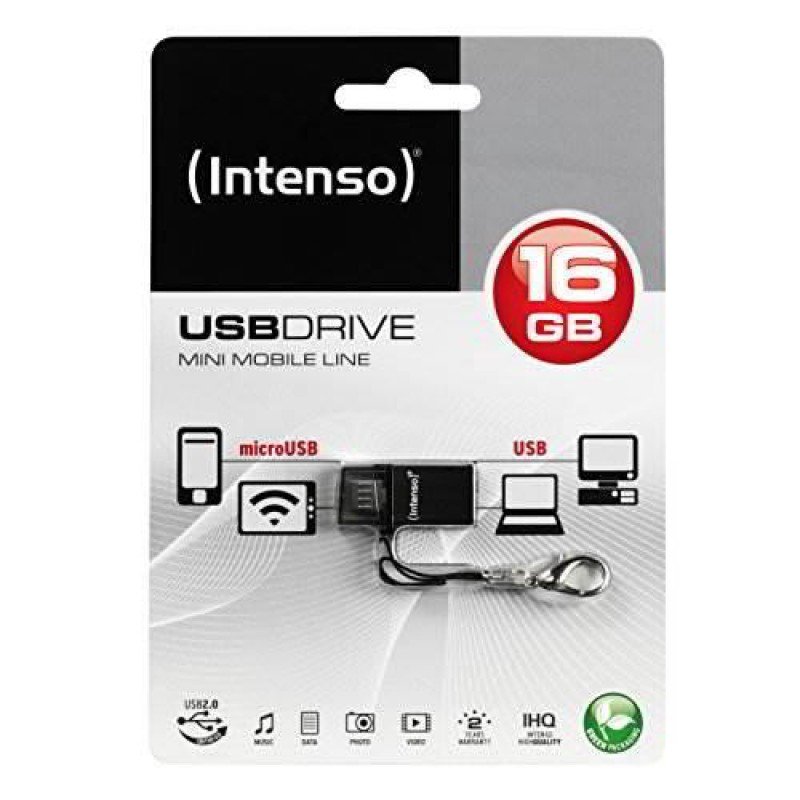 INTENSO 3524470 BU 16Gb USB 2.0 & MICRO USB STICK MINI MOBILE LINE (PC) INTENSO 3524470 BU 16Gb USB 2.0 & MICRO USB STICK MINI MOBILE LINE (PC)