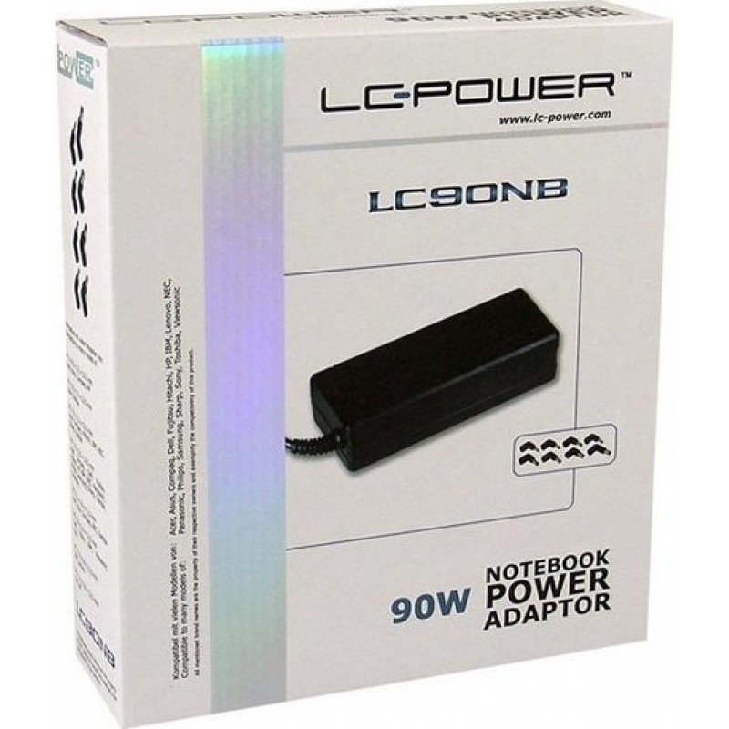 LC-POWER LC90NB CHARGER NOTEBOOK 90 WATT UNIVERSAL AC POWER ADAPTOR ΤΡΟΦΟΔΟΤΙΚΟ ΦΟΡΗΤΩΝ Η/Υ