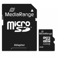 32Gb Memory Micro SD Card & Adapter SD MediaRange Class 10 MR959 Κάρτα Μνήμης