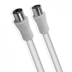 POWERTECH CAB-V017 ANTENA TV COAXIAL CABLE M/F WHITE 5m ΟΜΟΑΞΩΝΙΚΟ ΚΑΛΩΔΙΟ ΚΕΡΑΙΑΣ ΛΕΥΚΟ POWER TECH CABV017 