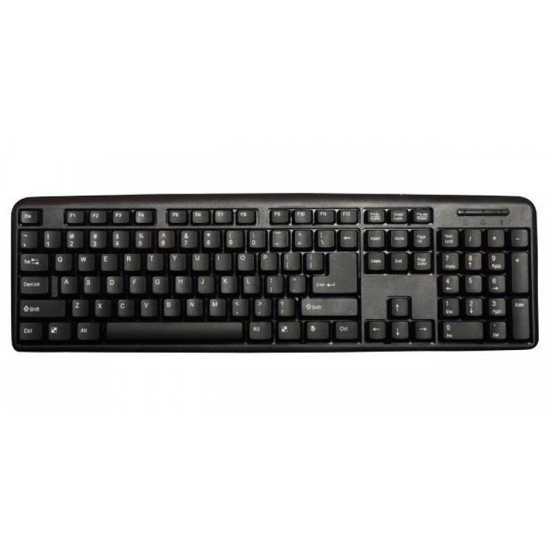 POWERTECH PT-301 ΠΛΗΚΤΡΟΛΟΓΙΟ ΕΝΣΥΡΜΑΤΟ WIRED KEYBOARD BLACK POWER TECH PT301