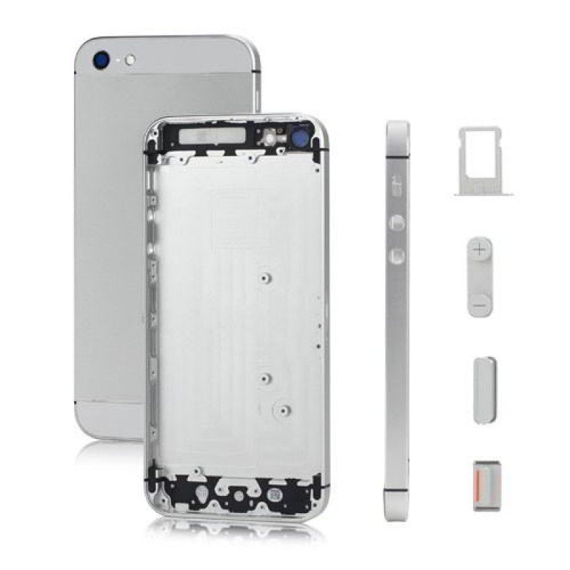 Καπάκι Μπαταρίας Ασημί-Λευκό iPhone 5S Battery Cover Silver-White i5S