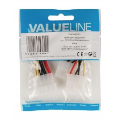 VALUELINE VLCP74020V 0.15m ADAPTOR POWER SUPPLY MOLEX CABLE INTERNAL MALE TO 2 Χ MOLEX POWER CONNECTOR FEMALE CAB-W004