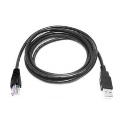 USB A 2.0 Male To Ethernet RJ50 Male 1.5m Black Barcode Scanner Cable Delock 90598