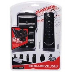 EXCLUSIVE PAK CHARGING STAND & MEDIA REMOTE & HDMI CABLE & CHARGING CABLE MADCATZ S10-08891 (PS3)