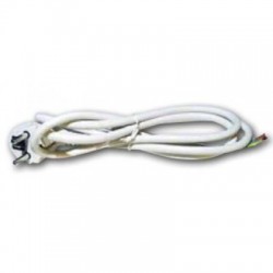 POWER CORD 1.5m WHITE CABLE SUKO PLUG 3 X 1.00 A-06 ΚΑΛΩΔΙΟ ΛΕΥΚΟ ΜΕ ΠΡΙΖΑ ΣΟΥΚΟ HS-R2