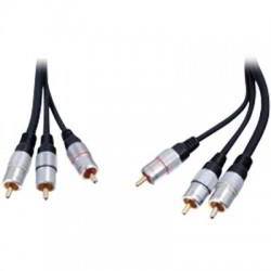 HQ SS3521/1.5 HIGH QUALITY CABLE 3 X RCA MALE GOLD TO 3 X RCA MALE GOLD 1.5m AUDIO/VIDEO/AV 
