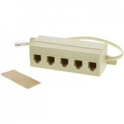 VALUELINE VLTP 90825I 0.20 ADAPTER RJ11 TELEPHONE SPLITTER 6p4c M/5F ΜΟΥΦΑ ΤΗΛΕΦΩΝΟΥ 5 ΘΕΣΕΩΝ