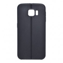 ANCUS BLACK LEATHER FEEL SILICONE PROTECTIVE SLIM CASE SAMSUNG GALAXY S7 SM-G930F ΘΗΚΗ ΜΑΛΑΚΗ ΜΑΥΡΗ
