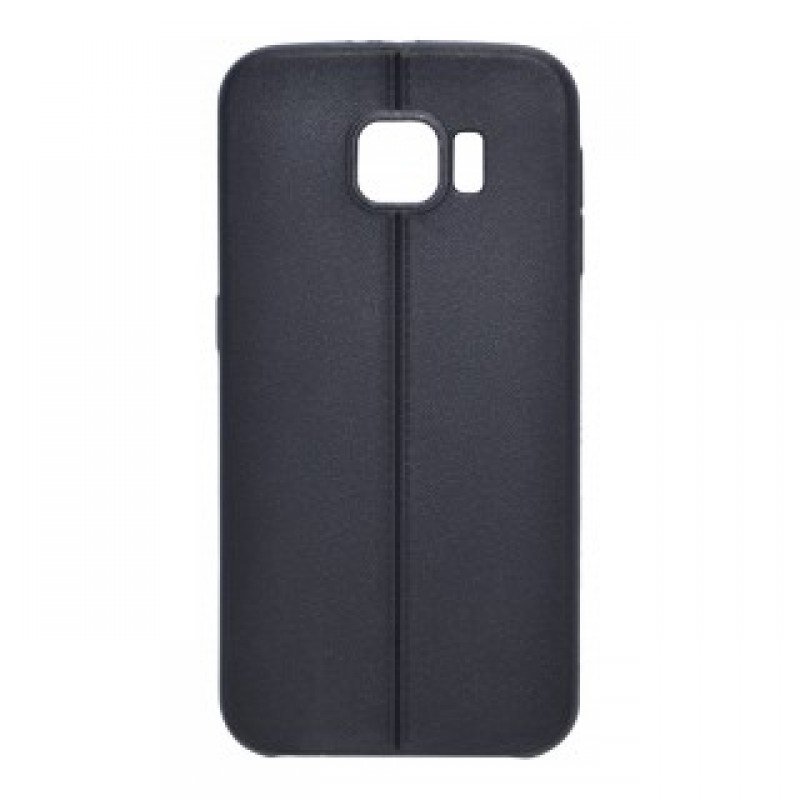 ANCUS BLACK LEATHER FEEL SILICONE PROTECTIVE SLIM CASE SAMSUNG GALAXY S7 SM-G930F ΘΗΚΗ ΜΑΛΑΚΗ ΜΑΥΡΗ
