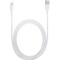 APPLE MD819ZM ORIGINAL USB 2.0 LIGHTNING CABLE CHARGER-DATA WHITE 2m iPHONE 5/5s/5c/6/6plus & iPAD4/5/air/mini BLISTER 
