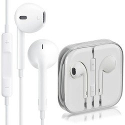 APPLE EARPODS MD827ZM HEADSET & MICROPHONE HANDSFREE EARPHONES ON-OFF & VOLUME CONTROL WHITE iPHONE-SMART PHONE ΑΚΟΥΣΤΙΚΑ ΜΕ ΜΙΚΡΟΦΩΝΟ ΨΕΙΡΕΣ ΛΕΥΚΑ CRYSTAL BOX