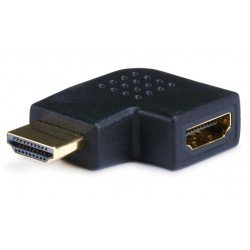 POWERTECH CAB-H036 ADAPTOR GOLD HDMI 1.4V 19pin FEMALE TO HDMI MALE 90 BLACK ΜΟΥΦΑ ΓΩΝΙΑΚΗ