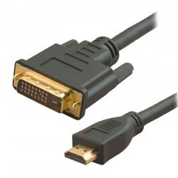 POWERTECH CAB-H046 HDMI MALE CABLE GOLD TO DVI D 24+1 MALE 10m POWERTECH CAB-H046 HDMI MALE CABLE GOLD TO DVI D 24+1 MALE 10m