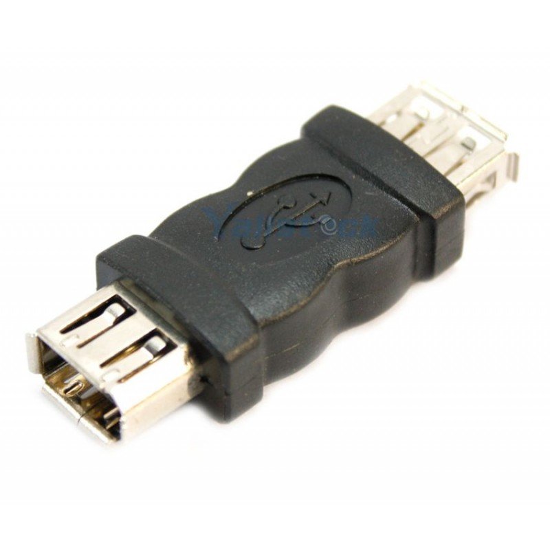 Adapter USB Α 2.0 Female-Female Gender Black Μούφα Σύνδεσης Powertech CAB-U019 QR-059