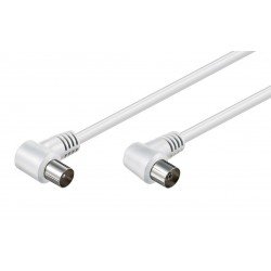 POWERTECH CAB-V024 ANTENNA TV CABLE M/M CORNER WHITE 3m ΚΑΛΩΔΙΟ ΚΕΡΑΙΑΣ ΛΕΥΚΟ ΓΩΝΙΑ 