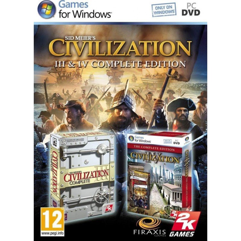 CIVILIZATION  III & IV COMPLETE PACK SID MEIERS (PC)
