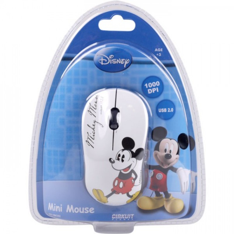 MOUSE WIRED MINI OPTICAL MICKEY RETRO 1000dpi USB ΠΟΝΤΙΚΙ ΕΝΣΥΡΜΑΤΟ ΟΠΤΙΚΟ DSY MM202