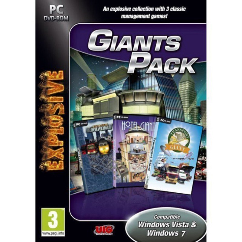 GIANTS PACK [HOTEL GIANT / TRANSPORT GIANT / TRAFFIC GIANT] EXPLOSIVE (PC)