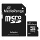 MediaRange MR958 Micro SD Card 16Gb Memory & Adapter SD Class 10