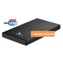 320Gb 2.5" HDD USB 2.0/3.0 HITACHI PORTABLE BLACK HARD DISK DRIVE ΕΞΩΤΕΡΙΚΟΣ ΣΚΛΗΡΟΣ ΔΙΣΚΟΣ ΜΑΥΡΟΣ PH-001 Refurbished