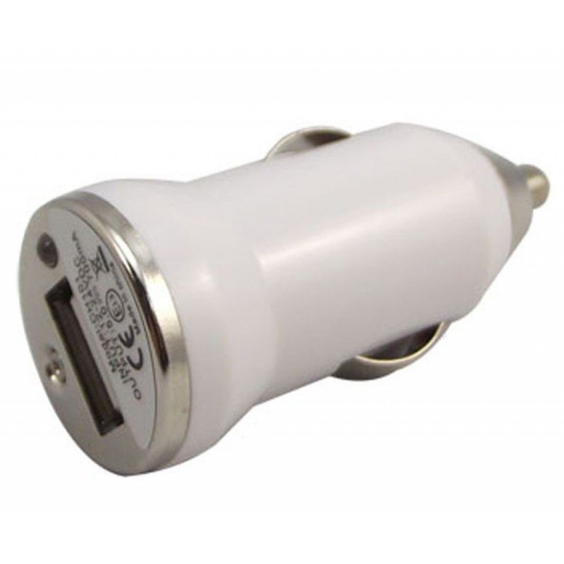 POWERTECH PT-213 Car Charger Adaptor Mini White 1 X USB 5V 1A Φορτιστής Αυτοκινήτου