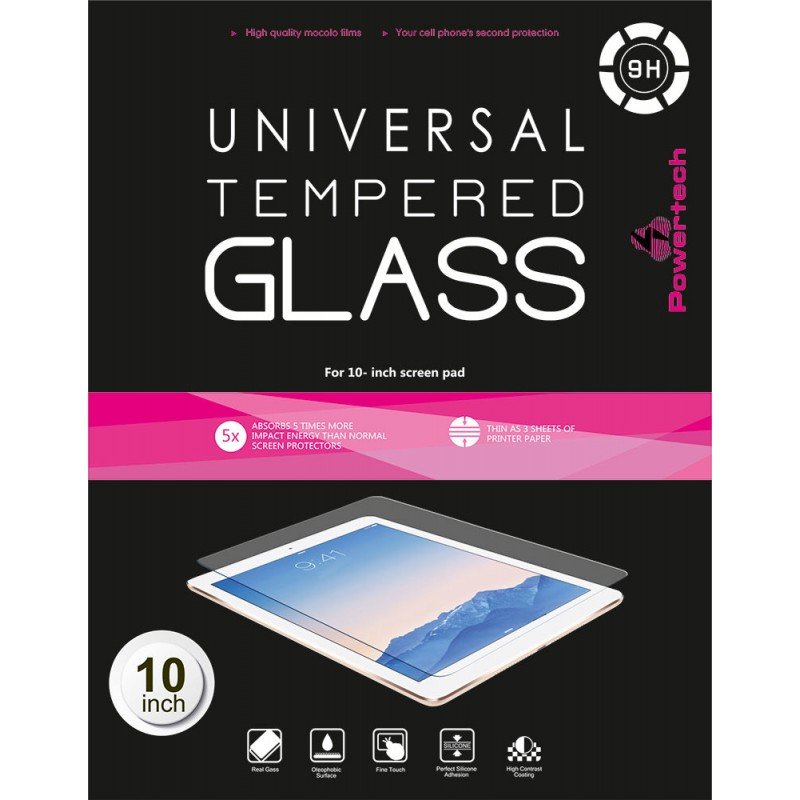 Premium Tempered Glass Screen Protector Powertech 9H 0.3mm Universal 10 Tablet Γυάλινο Προστατευτικό Οθόνης