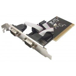POWERTECH SLOT-005 PCI CARD 2 X SERIAL RS232 ADAPTER CHISET WCH351