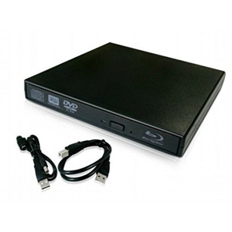 BLURAY READER & DVD WRITER 6X SLIM EXTERNAL PORTABLE USB 2.0 BLACK