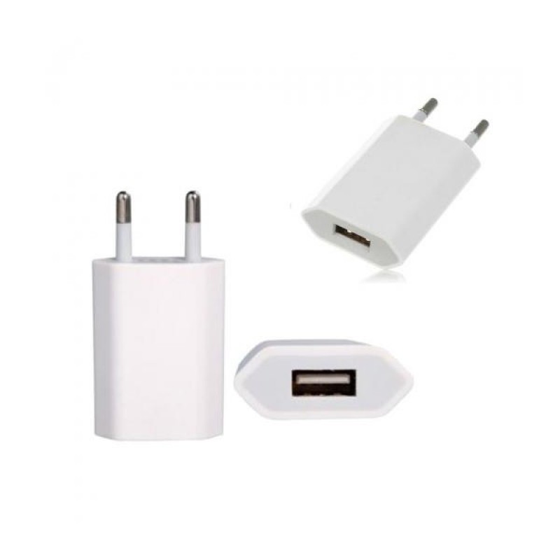 POWERSTAR GEMELLO UNIVERSAL POWER PLUG CHARGER AC 1 Χ USB  5V 1A WHITE TRAVEL CHARGING SUPPLY iPHONE RETAIL ΤΡΟΦΟΔΟΤΙΚΟ ΠΡΙΖΑΣ