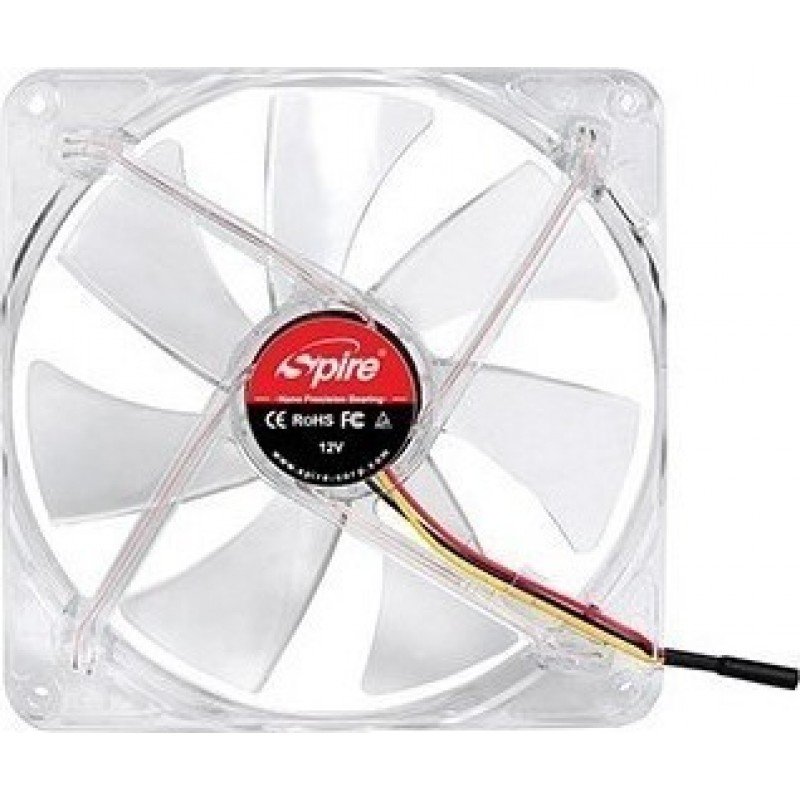 COOLER FAN TRANSPARENT CLEARSTAR 140 140x140x25mm SPIRE SP14025NTL3 NANO TECH BEARING 12V (PC) COOLER FAN TRANSPARENT CLEARSTAR 140 140x140x25mm SPIRE SP14025NTL3 NANO TECH BEARING 12V (PC)