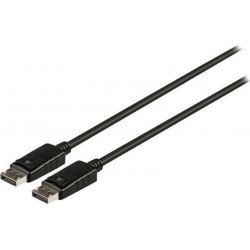 VALUELINE VLCP 37010B 3.00 DISPLAY PORT 1.2 MALE 20p TO DISPLAY PORT 1.2 MALE 20p CABLE 3m BLACK 