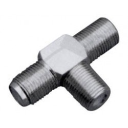 Adaptor Satellite Metallic F Female To 2 x Female Αντάπτορας Τ Δορυφορικός Μεταλλικός - Μούφα HLB3036 1064