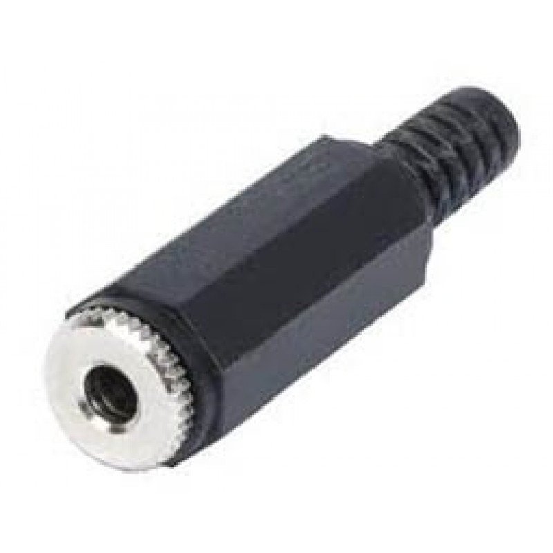 Τελικό Βύσμα Ήχου Μονοφωνικό Θηλυκό Jack 3.5 Mono Female Plug Black XJ-H003B